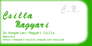 csilla magyari business card